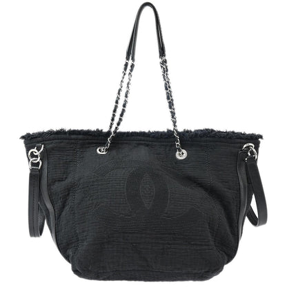 Chanel 2019 Black Canvas Double Face Tote Bag