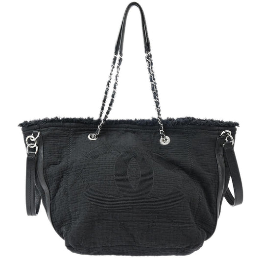 Chanel 2019 Black Canvas Double Face Tote Bag