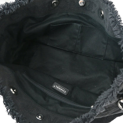 Chanel 2019 Black Canvas Double Face Tote Bag
