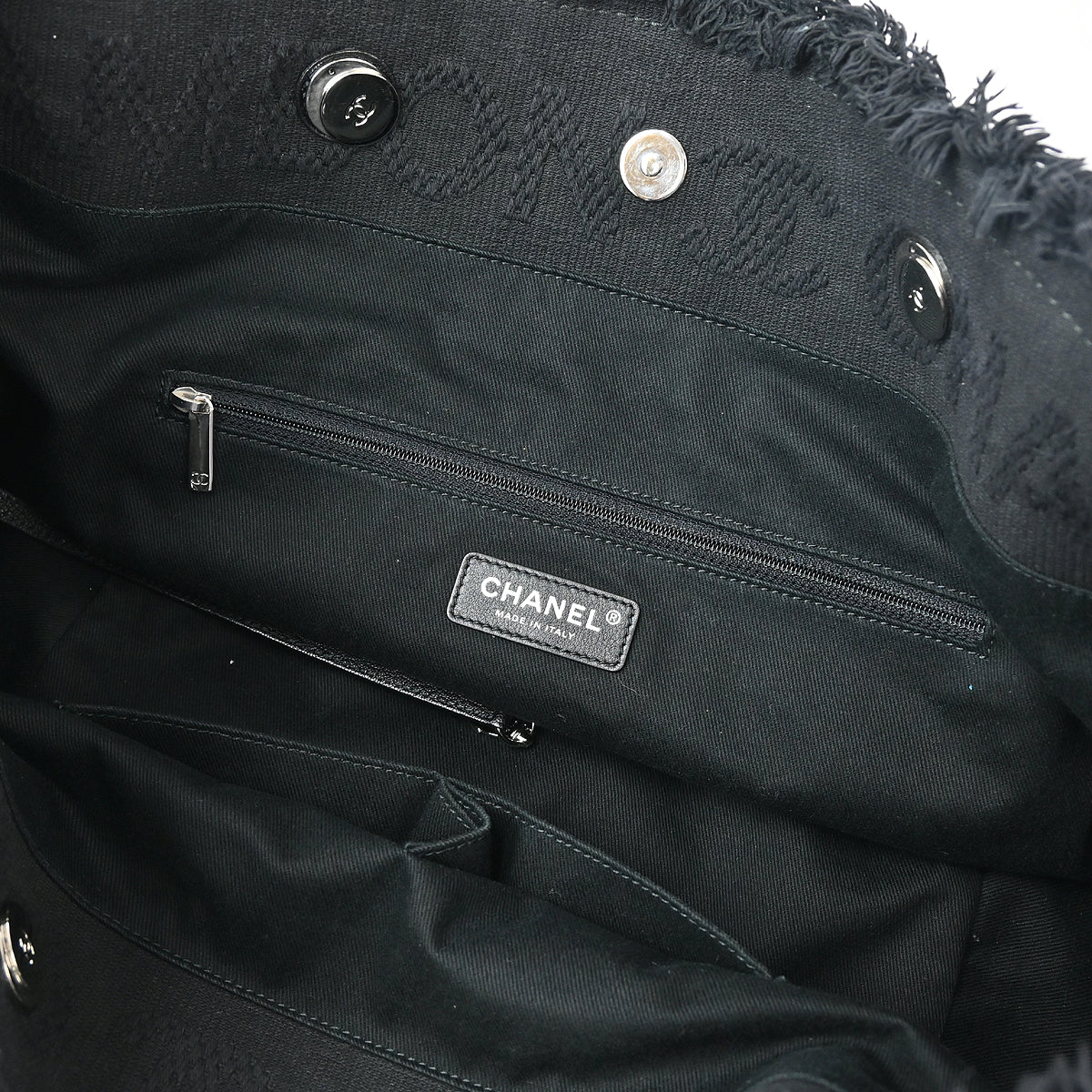 Chanel 2019 Black Canvas Double Face Tote Bag