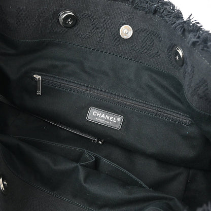 Chanel 2019 Black Canvas Double Face Tote Bag