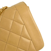 Chanel Beige Lambskin Small Diana Shoulder Bag