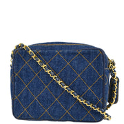 Chanel * Blue Denim Lambskin Camera Bag Mini