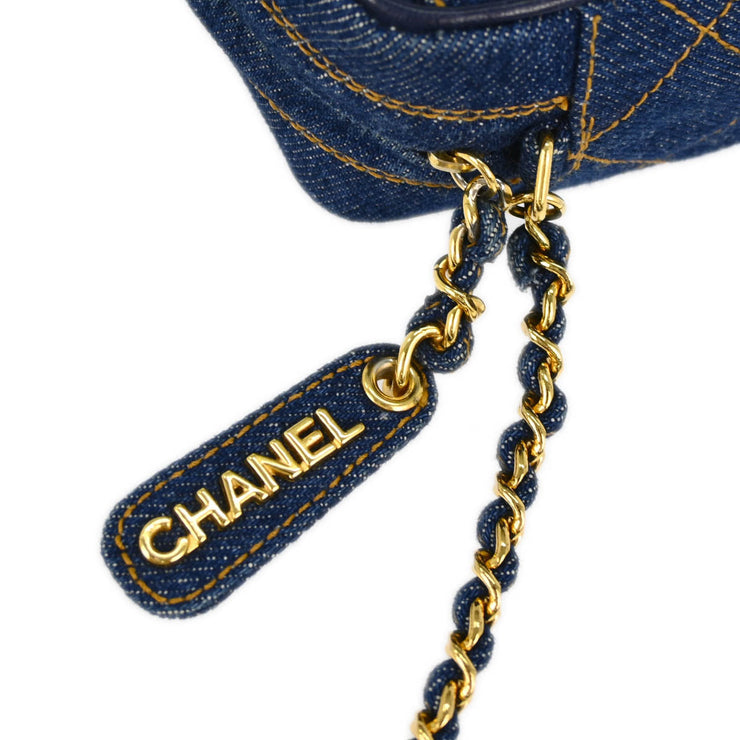 Chanel * 1994-1996 Blue Denim Lambskin Camera Bag Mini