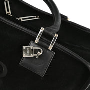 Loewe Black Suede Lambskin Amazona 36 Handbag