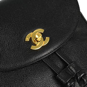 Chanel Black Caviar Triple CC Backpack