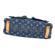 Louis Vuitton 2006 Blue Monogram Denim Baggy PM Shoulder Bag M95049