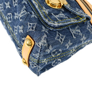 Louis Vuitton 2006 Blue Monogram Denim Baggy PM Shoulder Bag M95049