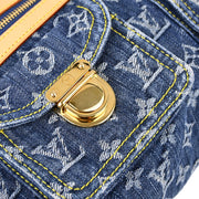 Louis Vuitton 2006 Blue Monogram Denim Baggy PM Shoulder Bag M95049