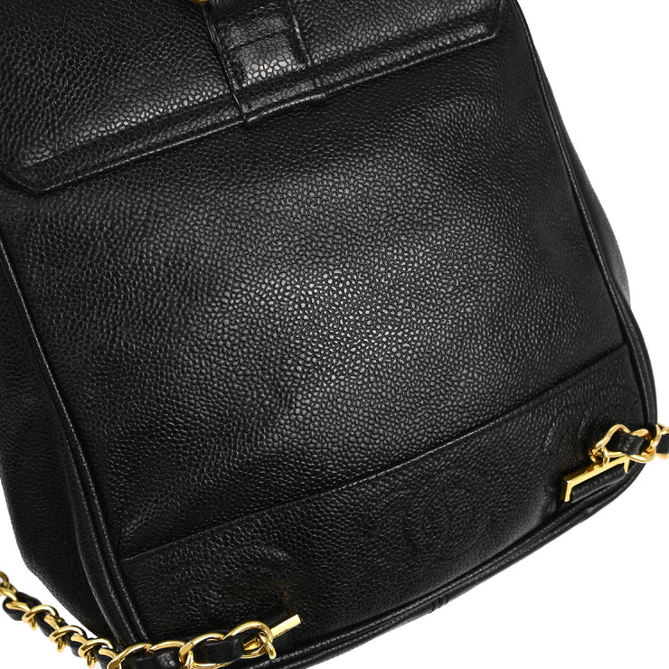 Chanel Black Caviar Triple CC Backpack