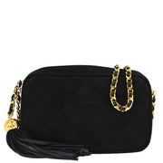 Chanel Black Suede Camera Bag Mini