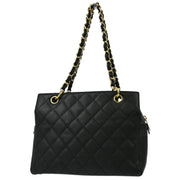 Chanel Black Caviar Petite Timeless Tote PTT Chain Handbag