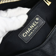 Chanel Black Caviar Petite Timeless Tote PTT Chain Handbag