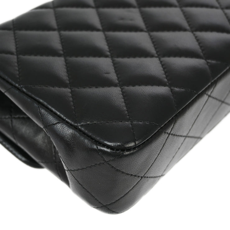 Chanel Black Lambskin East West Shoulder Bag