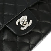 Chanel Black Lambskin East West Shoulder Bag