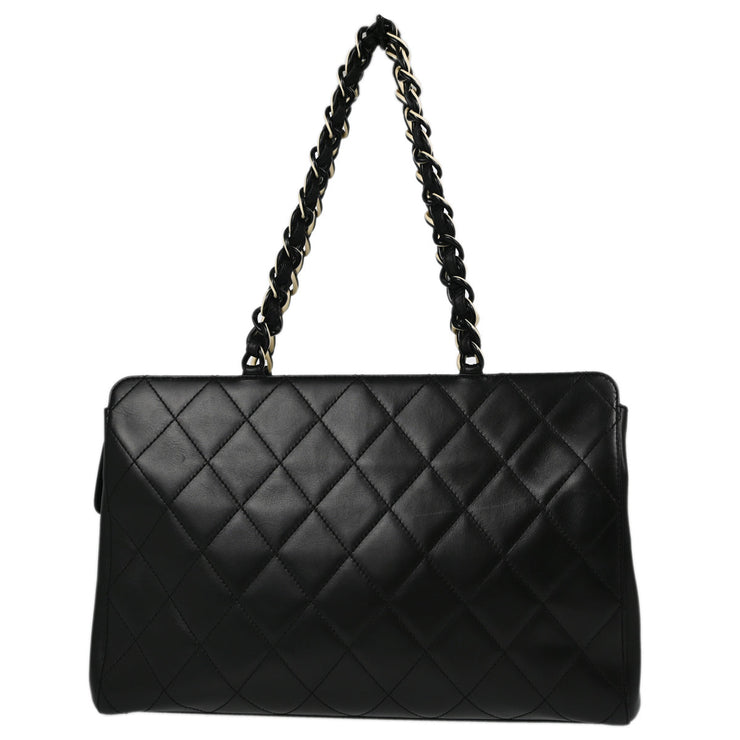 Chanel Black Calfskin Tote Handbag