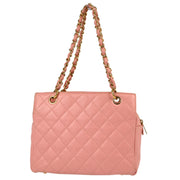 Chanel Pink Caviar Petite Timeless Tote PTT Chain Handbag