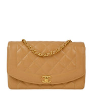 Chanel Beige Caviar Medium Diana Shoulder Bag