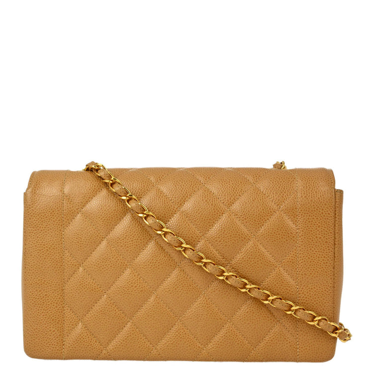 Chanel Beige Caviar Medium Diana Shoulder Bag