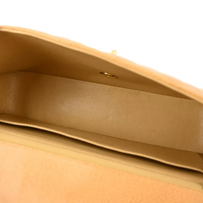 Chanel 1991-1994 Beige Caviar Medium Diana Shoulder Bag