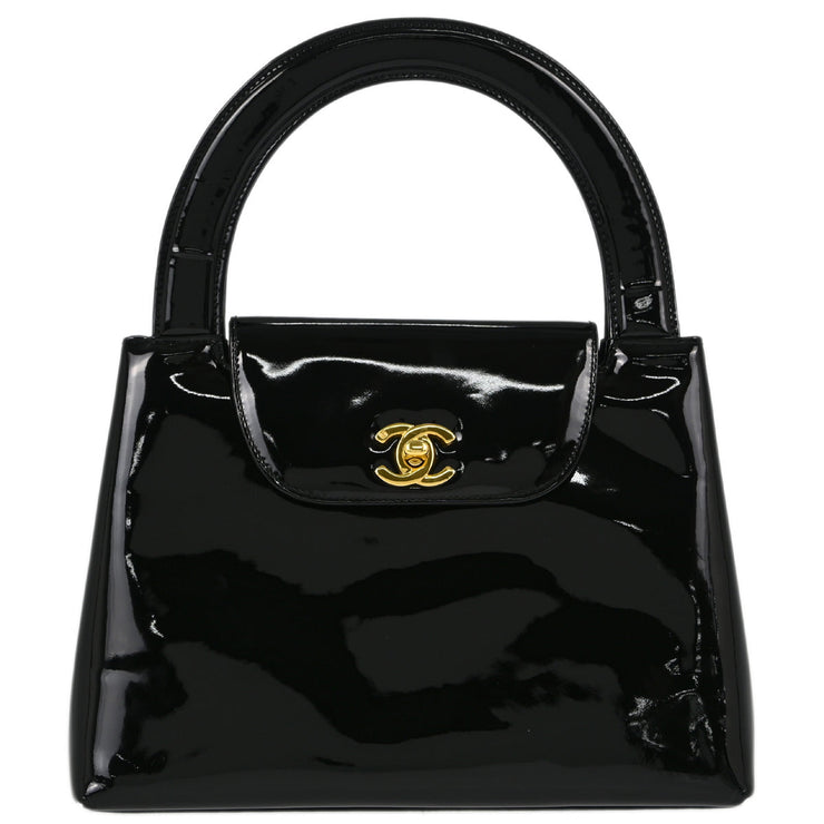 Chanel * Black Patent Leather Handbag