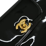 Chanel * Black Patent Leather Handbag