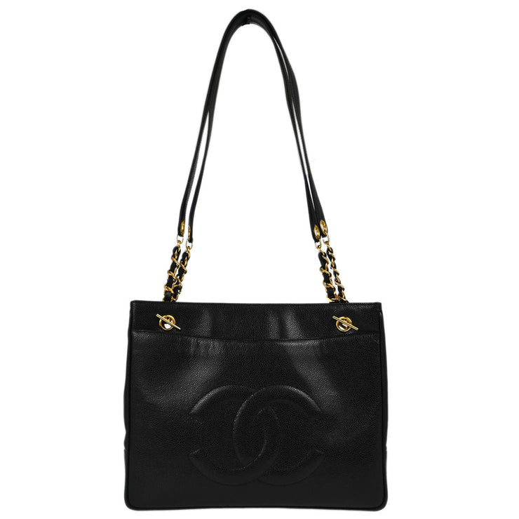 Chanel Black Caviar Shoulder Tote Bag