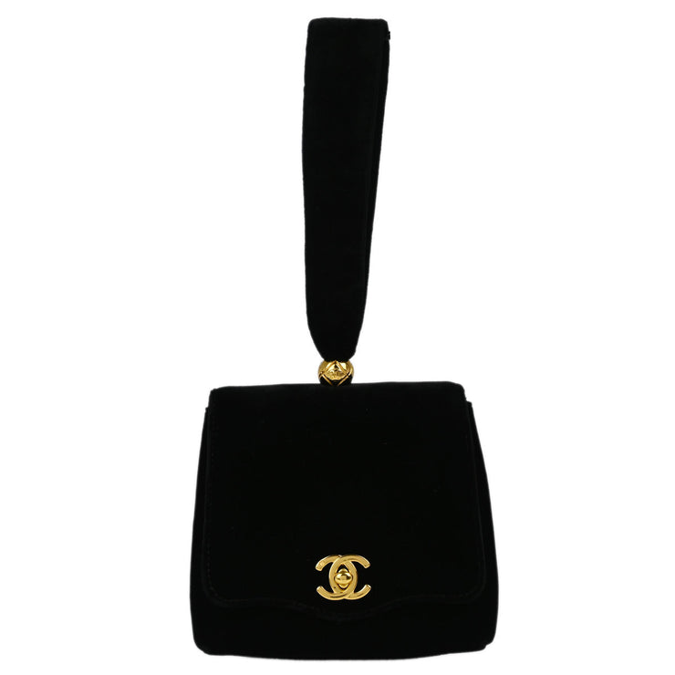 Chanel Black Velvet Handbag