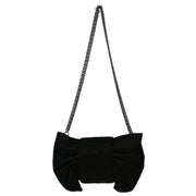 Chanel 2008-2009 Black Satin Bow Shoulder Bag