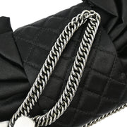 Chanel Black Satin Bow Shoulder Bag