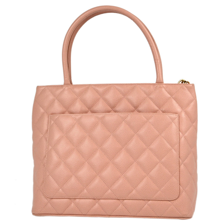 Chanel Pink Caviar Medallion Tote Handbag