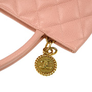 Chanel Pink Caviar Medallion Tote Handbag