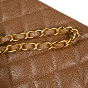 Chanel 1994-1996 Brown Caviar Small Diana Shoulder Bag