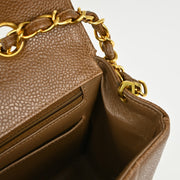 Chanel 1994-1996 Brown Caviar Small Diana Shoulder Bag