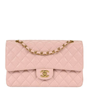 Chanel * Pink Caviar Medium Classic Double Flap Shoulder Bag