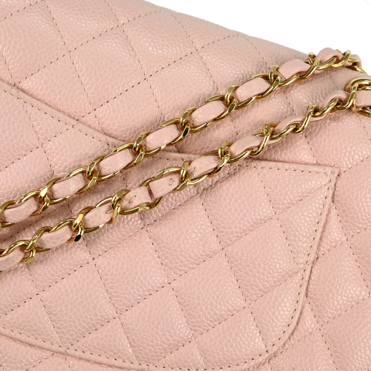 Chanel * Pink Caviar Medium Classic Double Flap Shoulder Bag