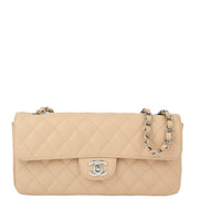 Chanel Beige Caviar East West Shoulder Bag