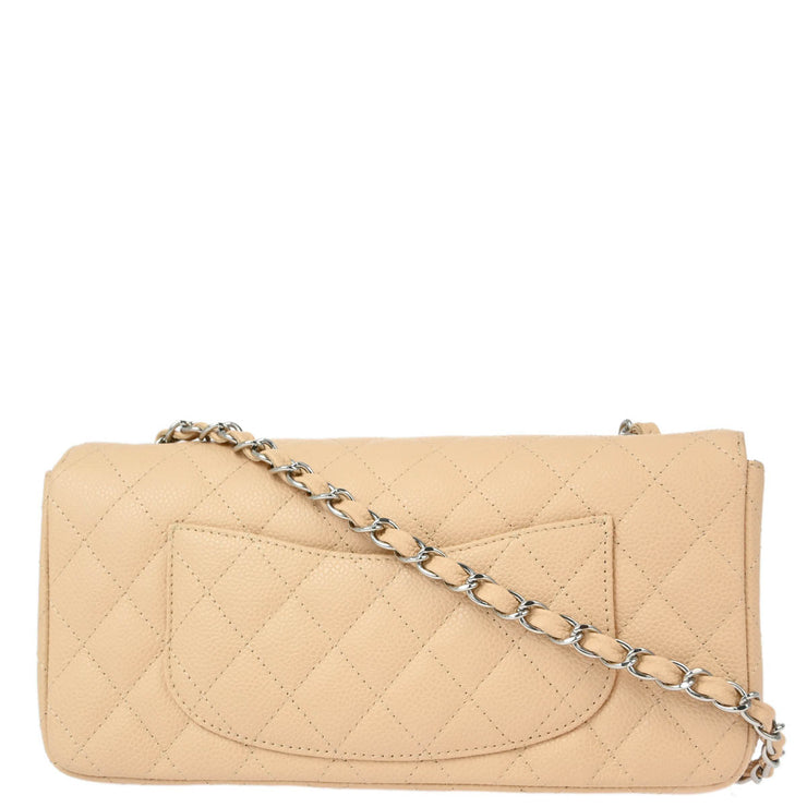 Chanel Beige Caviar East West Shoulder Bag