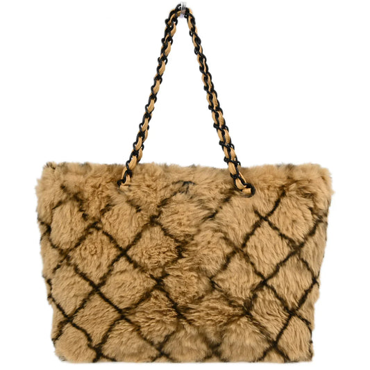 Chanel 2000-2001 Rabbit Fur Tote Bag