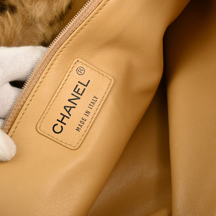 Chanel 2000-2001 Beige Fur Tote Handbag