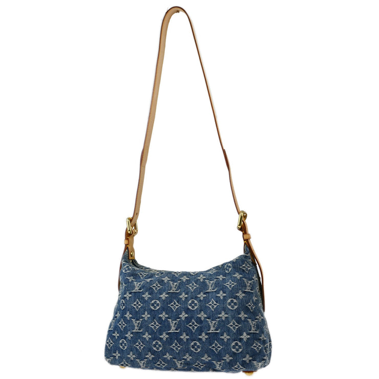 Louis Vuitton 2006 Blue Monogram Denim Baggy PM Shoulder Bag M95049