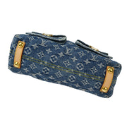 Louis Vuitton 2006 Blue Monogram Denim Baggy PM Shoulder Bag M95049