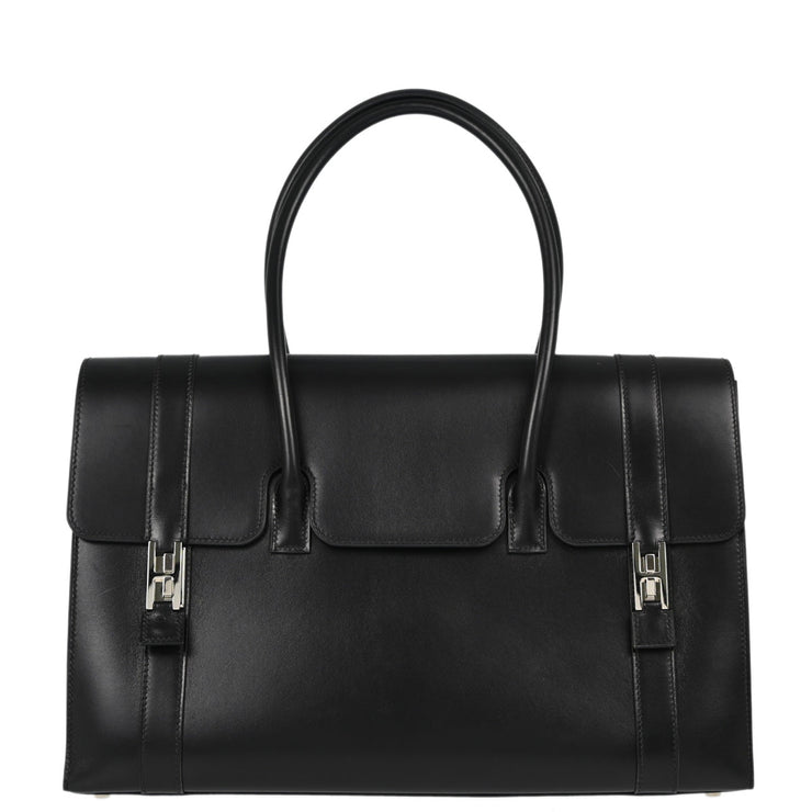 Hermes Black Box Calf Drag 2 37 Handbag