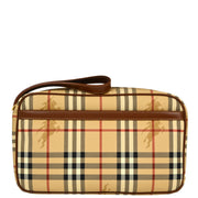 Burberry Beige House Check Clutch Bag