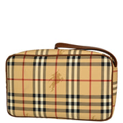 Burberry Beige House Check Clutch Bag