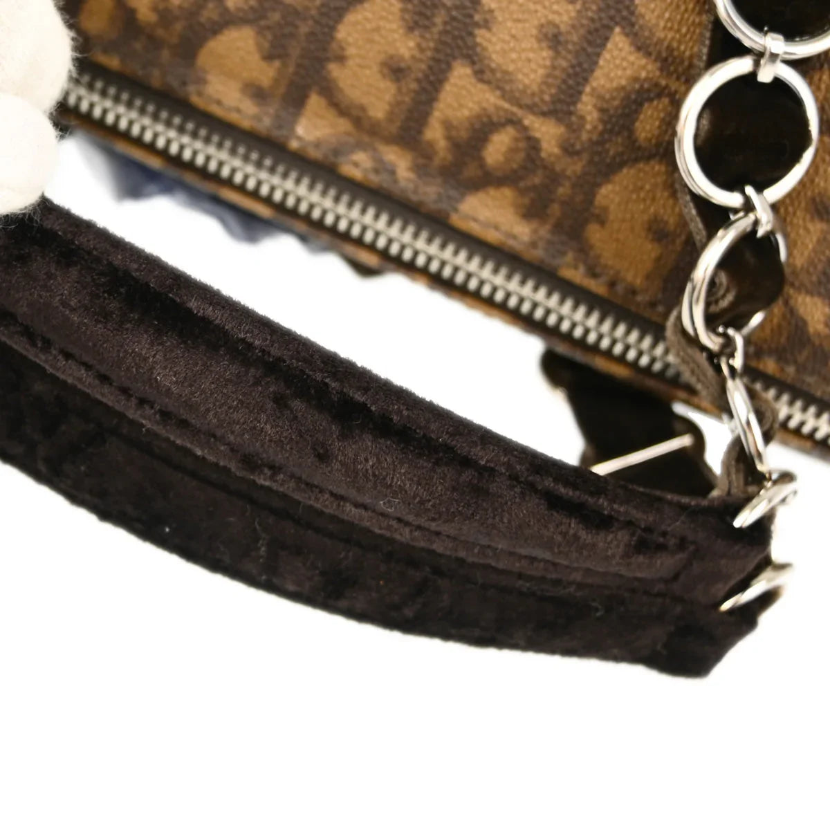 Christian Dior 2005 Brown PVC Trotter Romantic Handbag