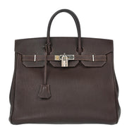 Hermes 2006 Chocolat Togo Haut a Courroies 32 Handbag