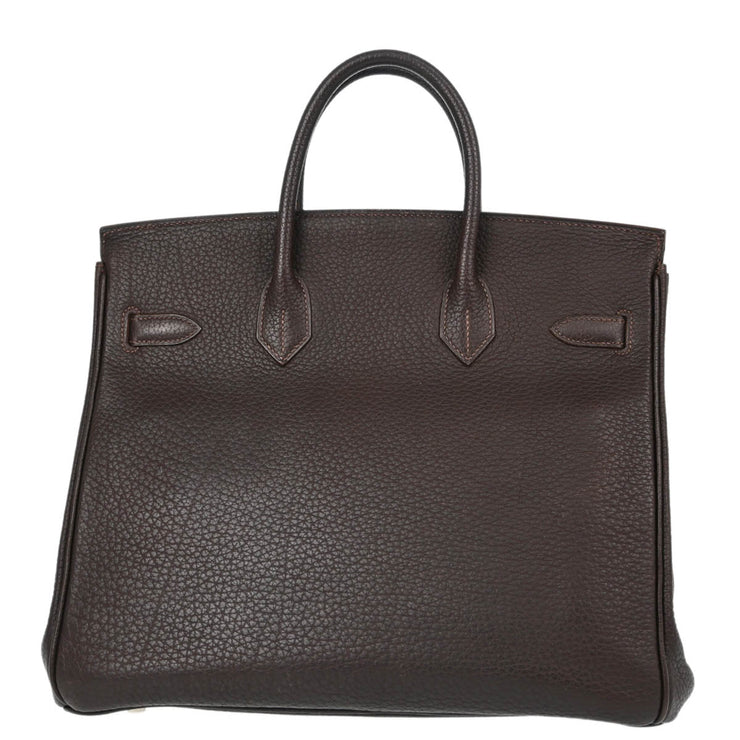 Hermes 2006 Chocolat Togo Haut a Courroies 32 Handbag