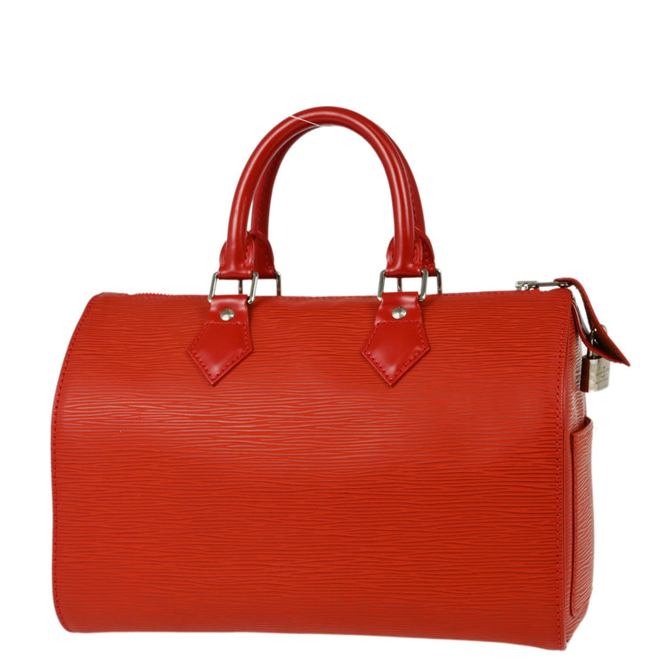 Louis Vuitton 2007 Red Epi Speedy 25 Handbag M43017