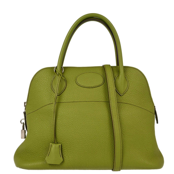 Hermes 2004 Anis Green Togo Bolide 31 2way Shoulder Handbag